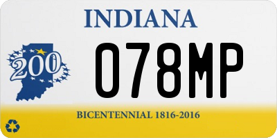 IN license plate 078MP