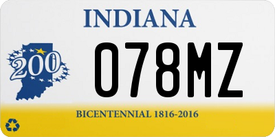 IN license plate 078MZ