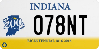 IN license plate 078NT