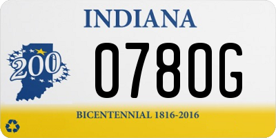 IN license plate 078OG