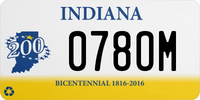 IN license plate 078OM