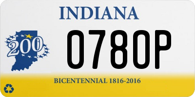 IN license plate 078OP