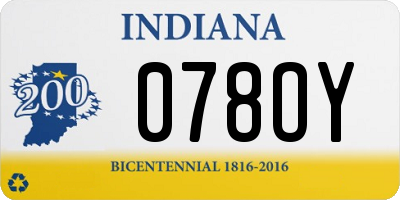 IN license plate 078OY