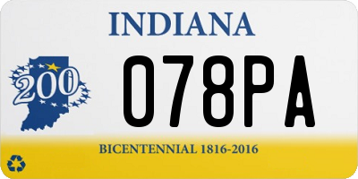 IN license plate 078PA