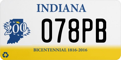 IN license plate 078PB