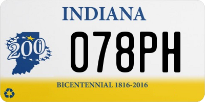 IN license plate 078PH