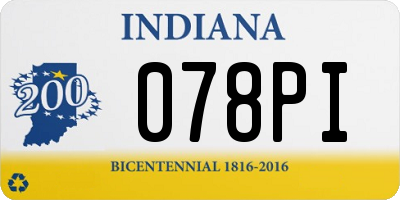 IN license plate 078PI