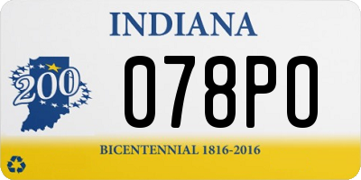 IN license plate 078PO