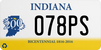 IN license plate 078PS