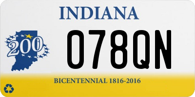 IN license plate 078QN