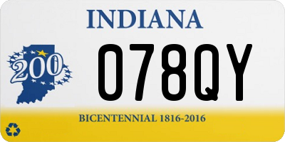 IN license plate 078QY