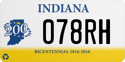 IN license plate 078RH