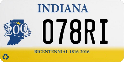 IN license plate 078RI