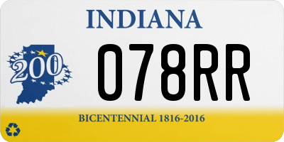 IN license plate 078RR