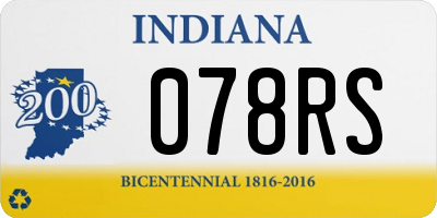 IN license plate 078RS