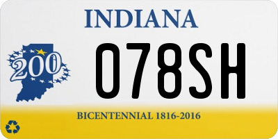 IN license plate 078SH