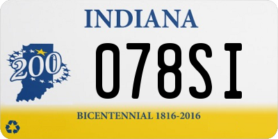 IN license plate 078SI