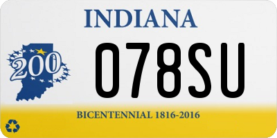 IN license plate 078SU