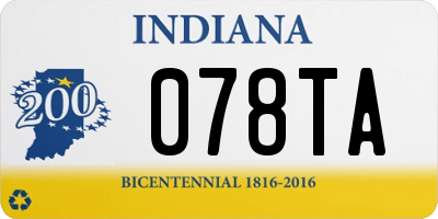 IN license plate 078TA
