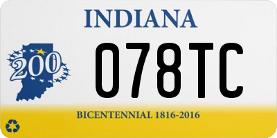 IN license plate 078TC