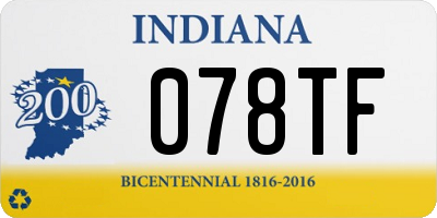 IN license plate 078TF