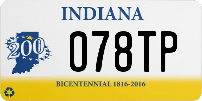 IN license plate 078TP