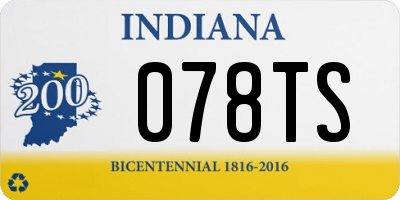 IN license plate 078TS