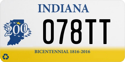 IN license plate 078TT