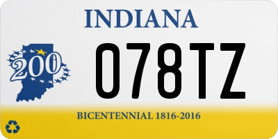 IN license plate 078TZ