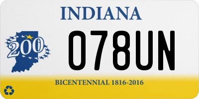 IN license plate 078UN