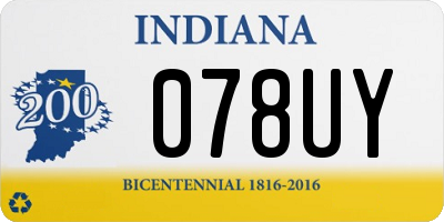 IN license plate 078UY