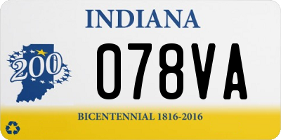 IN license plate 078VA