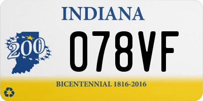 IN license plate 078VF
