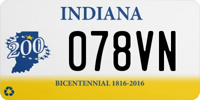 IN license plate 078VN