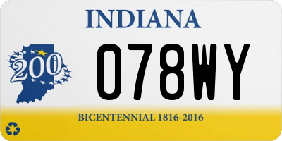 IN license plate 078WY