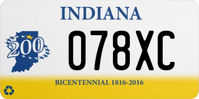 IN license plate 078XC