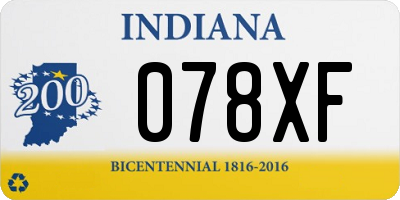 IN license plate 078XF