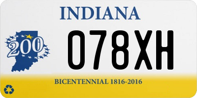 IN license plate 078XH