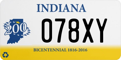 IN license plate 078XY
