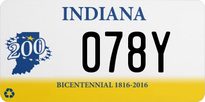 IN license plate 078Y