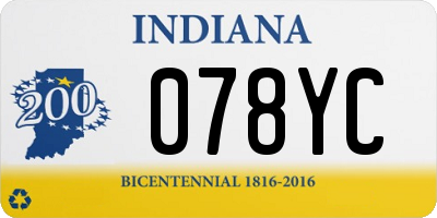 IN license plate 078YC