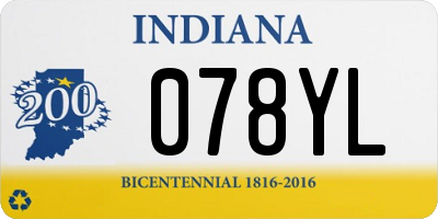 IN license plate 078YL