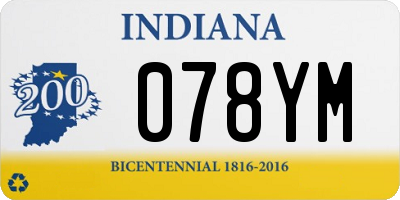 IN license plate 078YM