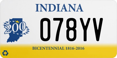 IN license plate 078YV