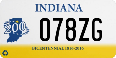 IN license plate 078ZG