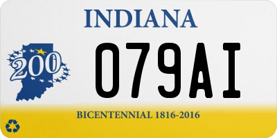 IN license plate 079AI