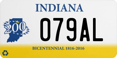 IN license plate 079AL