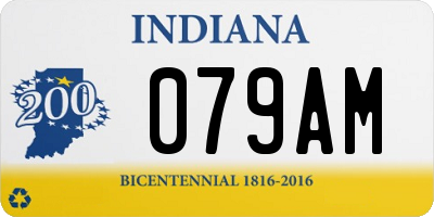 IN license plate 079AM