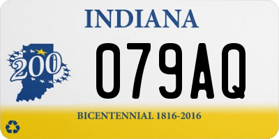 IN license plate 079AQ