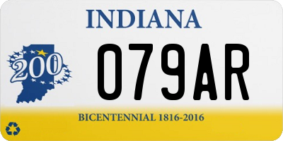 IN license plate 079AR